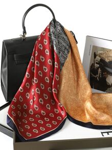 Paisley & Floral Pattern Bandana - Multicolor - View 3