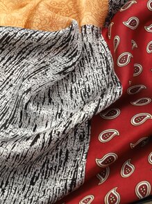 Paisley & Floral Pattern Bandana - Multicolor - View 5