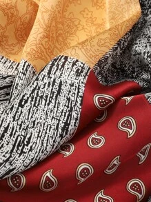 Paisley & Floral Pattern Bandana - Multicolor - View 6