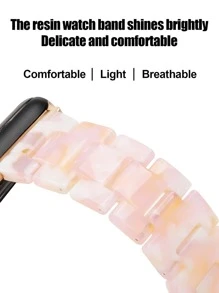 1 件 CNC 树脂雕刻 Apple Watch 表带，可调节尺寸可拆卸表带，防水耐磨，专业兼容 Apple Watch Ultra 2/1、SE S10/9/8/7/6/5/4/3/2/1 38/40/41/42/44/46//45/49mm - 彩色 - 查看 4