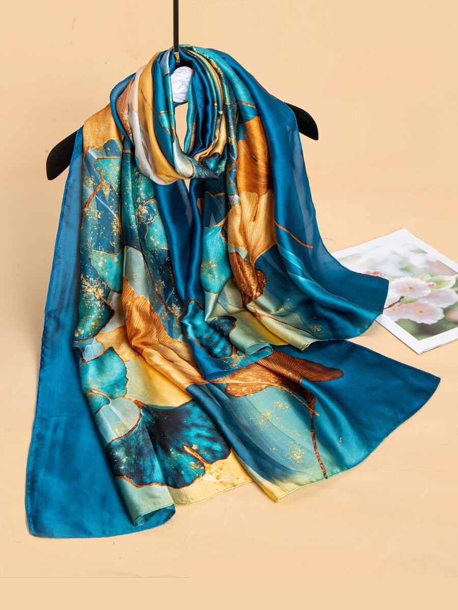 1 Khăn Quàng Tơ In Hình Nữ, Khăn Choàng Chống Nắng, Khăn Đi Biển, Quấn Đầu Thích Hợp Để Mặc Hàng Ngày - Nhiều màu - Xem 1