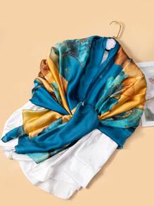 1 Khăn Quàng Tơ In Hình Nữ, Khăn Choàng Chống Nắng, Khăn Đi Biển, Quấn Đầu Thích Hợp Để Mặc Hàng Ngày - Nhiều màu - Xem 3