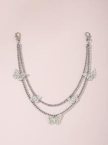 蝴蝶墜飾多層褲鏈