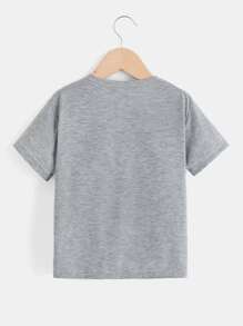 Toddler Boys Dinosaur Print Tee - Grey - View 2