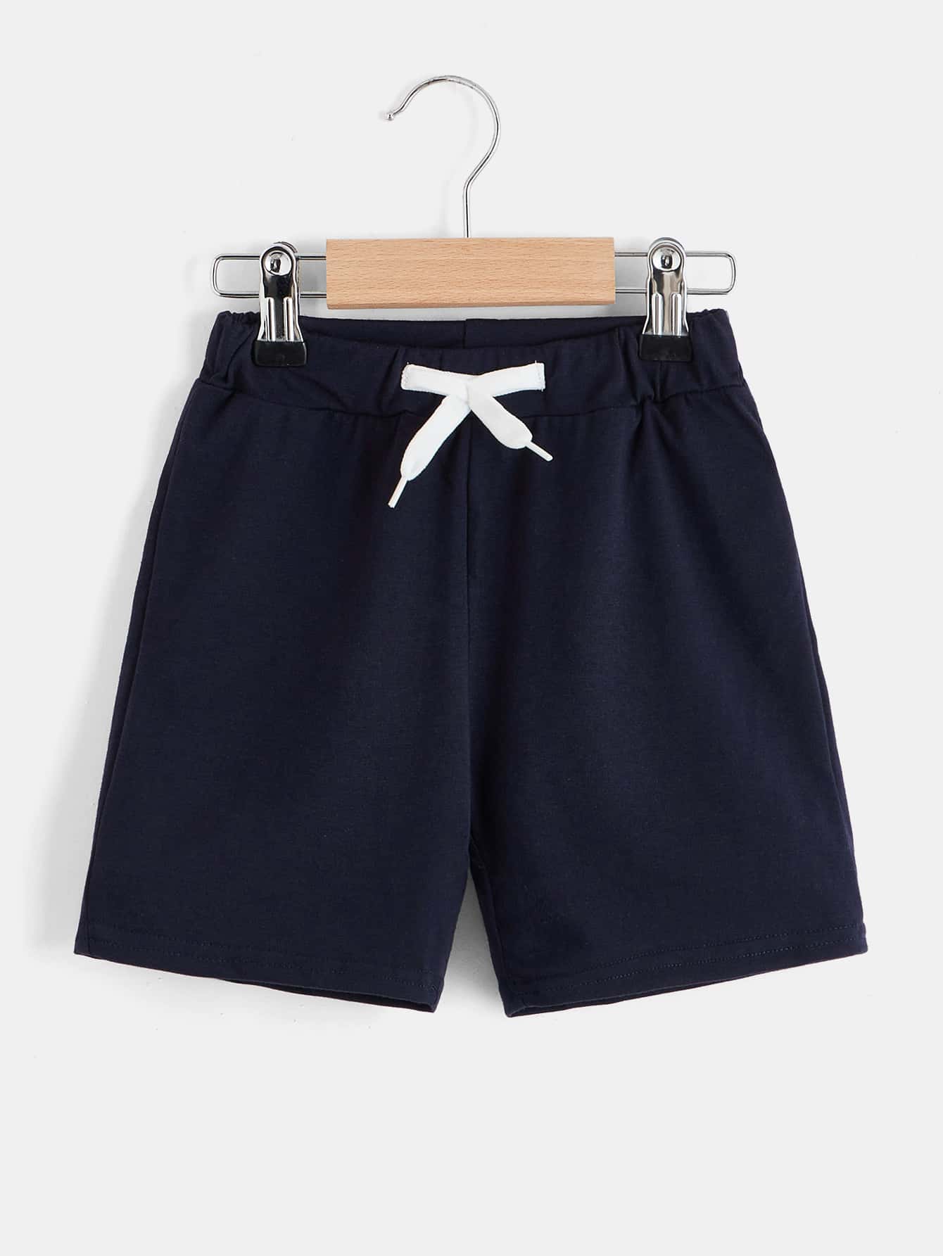 SHEIN Explorewe شورت رياضي أمامي مربوط للصبي الصغي...