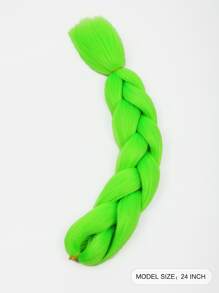 Trenza de pelo sintético largo - Verde - Ver 2