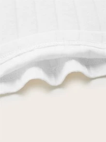 Muchica Top de tirantes tejido de canalé - Blanco - Ver 4