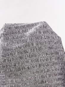 SHEIN Maternity Split Hem Top & Adjustable Elastic Waist Pants - Dark Grey - View 5