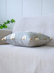 1pc Sheep Pattern Cushion Cover, Modern Flannelette Decorative Throw Pillow Case For Home, All Season - Grey - View 6