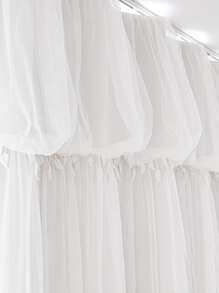 1 Pc American Style Lace Embroidered Blackout Window Curtain, Dust-Proof And Heat Insulating