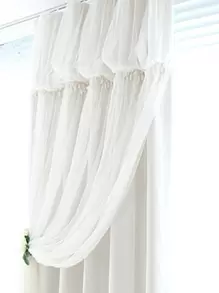 1 Pc American Style Lace Embroidered Blackout Window Curtain, Dust-Proof And Heat Insulating