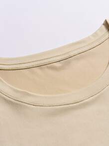 NITAGUT Tops Nam Nhiệt đới Slogan Giải trí - Màu be - Xem 4