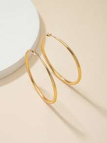 2入組度假風格簡約復古訂婚禮物耳環 - 金黃色 - 查看 2