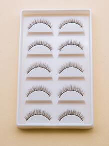 5pairs Full false lashes Volumized Eyelashes Natural Long False Eyelashes - Black - View 2