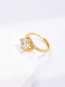 Anillo zirconia cúbica - Amarillo Oro - Ver 2