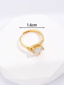 Anillo zirconia cúbica - Amarillo Oro - Ver 3