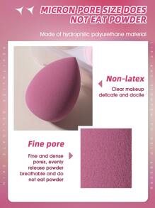 4 件装化妆海绵+储物桶，适用于霜状和粉状遮瑕膏、散粉化妆涂抹器 - 彩色 - 查看 3