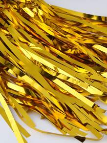 2入組1x2m派對裝飾雨絲窗簾,背景裝飾窗簾,雨絲布簾,門簾 - 金色 - 查看 4