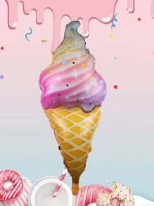 1入組冰激淩形狀小氣球 - 淡紫色 - 查看 1