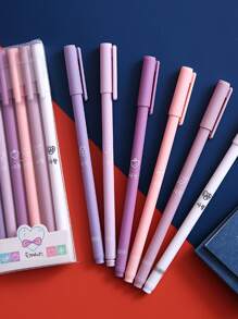 6入組愛心圖案中性筆套裝