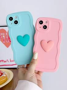 Vỏ điện thoại trang trí hình trái tim 2 cái - Nhiều màu - Xem 1