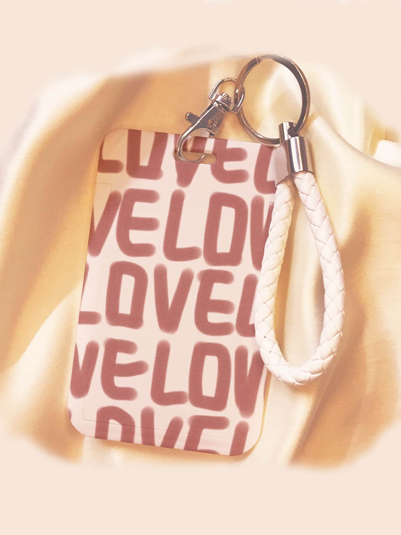 1入組字母圖案卡套帶手掌繩索