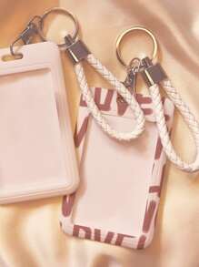 1入組字母圖案卡套帶手掌繩索