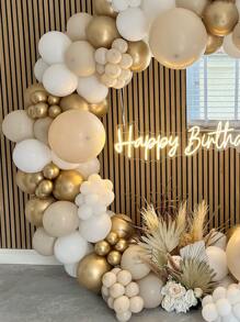 183入組乳膠氣球花環含1入組氣球鏈條和1入組膠水優雅金屬質感多尺寸氣球適用於派對 - 彩色 - 查看 2