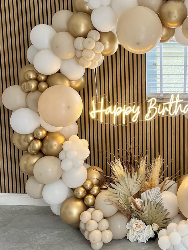 183pcs Latex Balloon Garland(1pc Balloon Chain & 1pc Glue ), Elegant