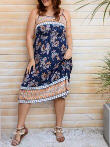 Mulvari Plus Paisley & Floral Print Cami Dress - Multicolor - View 4