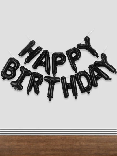 kumozawa 13 件 - 16 英寸彩虹色生日快乐派对气球（不含吸管）