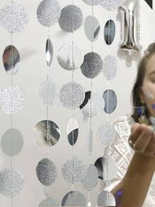 36pcs Circular Flags Party Background Decoration, 4m Long,