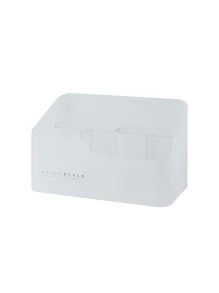 1pc Cosmetic Storage Shelf, White Plastic Storage Rack For Bathroom - White - View 2