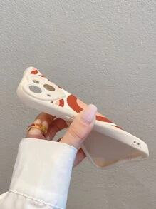 1入組TPU皮革心形圖案手機殼，適用於iPhone和三星系列 - 彩色 - 查看 3