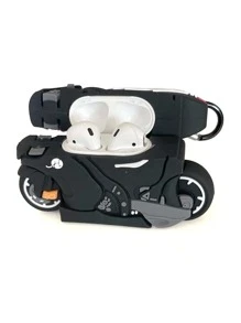 Motorcycle Design Case Compatible With AirPods - Black - View 2