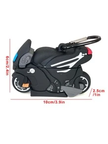 Motorcycle Design Case Compatible With AirPods - Black - View 3