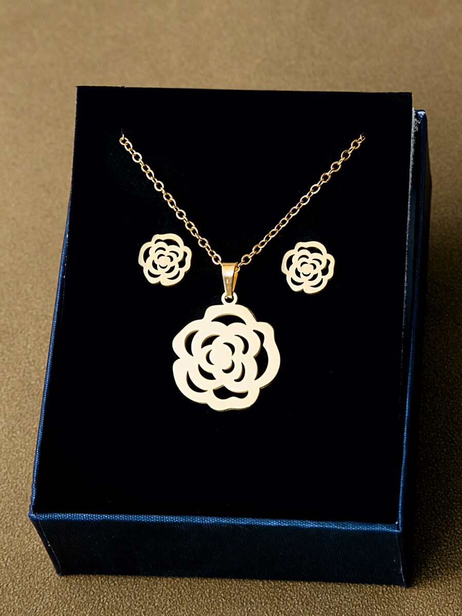 Bộ trang sức trang trí hoa 3 cái/bộ - Vàng - Xem 1