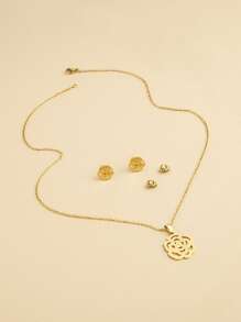 Bộ trang sức trang trí hoa 3 cái/bộ - Vàng - Xem 2