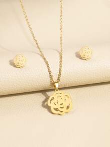 Bộ trang sức trang trí hoa 3 cái/bộ - Vàng - Xem 4