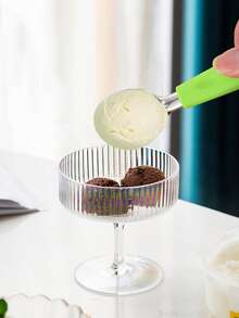 1pc Green Ice Cream Scoop, Stainless Steel Watermelon Fruit Ball Spoon, Ice Cream Ball Scooper - Green - View 5