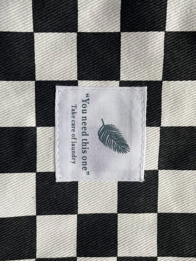 Checkered Pattern Shopper Bag, Canvas Casual Women's Tote Large Capacity Shoulder Bag Fashion Black and White Checkerboard  Handbag For Female