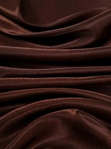 1入固色頭巾女款多用途方形圍巾，頭巾，頭帶，理想裝飾你的造型 - 咖啡棕 - 查看 6