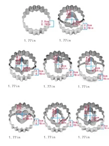 8 件 3D 圣诞饼干模具套装