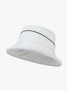 Mũ Bucket đường ống tương phản - trắng - Xem 2