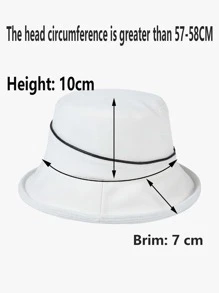 Mũ Bucket đường ống tương phản - trắng - Xem 4