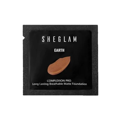 SHEGLAM Complexion Pro Long Lasting Breathable Matte Foundation Sample-Earth Matte Sweat-Proof Foundation Oil Control Full Coverage Pore-Less Concealer Waterproof Flawless Non-Fading Weightless Liquid Foundation Brand Beauty Makeup Face Paint Cosmetic For Women Girls Perfect For Spring Summer Ideal For Y2K Fancy Fashion Suitable For Birthday Mother'S Day Gift Rave Party Ready Best Color