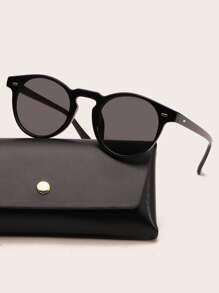 Kính râm nam tối giản - màu đen - Xem 1