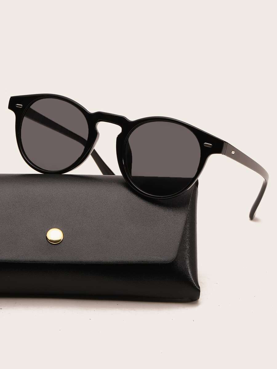 Kính râm nam tối giản - màu đen - Xem 1