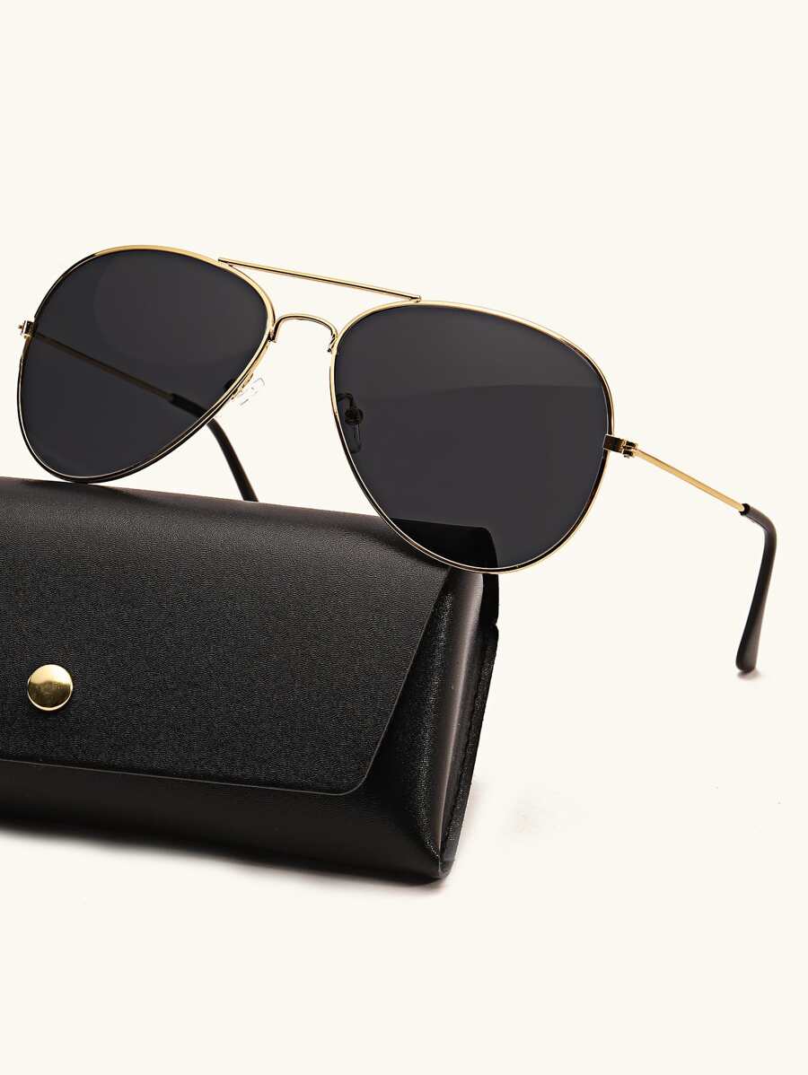 Men's Vintage Ocean Waves Patterned Fashion Glasses - Dark Grey - View 1