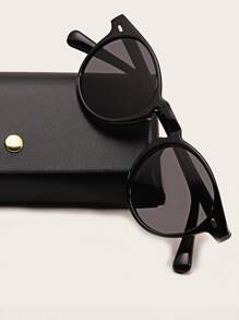 Kính râm nam tối giản - màu đen - Xem 4